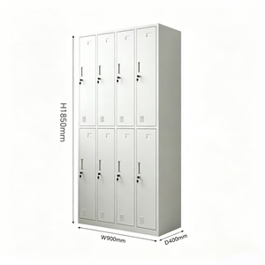 Meubles de <span class=keywords><strong>bureau</strong></span> modernes en acier, <span class=keywords><strong>casier</strong></span> métallique vertical à 8 portes, armoire de rangement pour personnel en acier, <span class=keywords><strong>casier</strong></span> de gym <span class=keywords><strong>suspendu</strong></span> écologique - Product Image 3