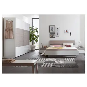 नोवा आधुनिक बेडरूम फर्नीचर सेट 1904AA049 राजा आकार बिस्तर ड्रेसिंग टेबल लकड़ी के फर्नीचर