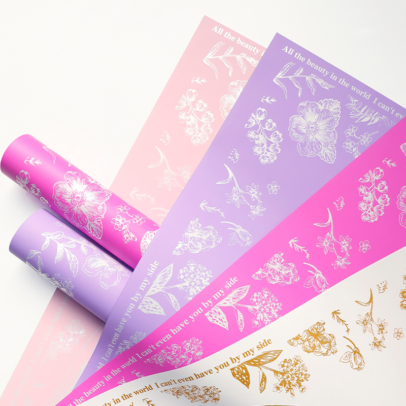 Print Love Mother Pattern 100% Waterproof Flower Wrapping Paper For Bouquet Kraft Wrapping Paper