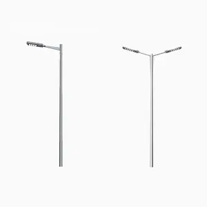 Lamp Pole For Street Light Anti-corrosion Process Hot Dip Galvanized 12m Double Arm Street Lamp Pole