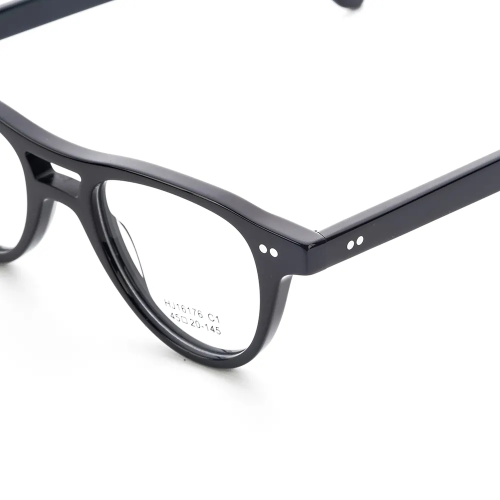 Lüks retro yuvarlak asetat optik gözlük çerçevesi özel logo gözlük gözlük