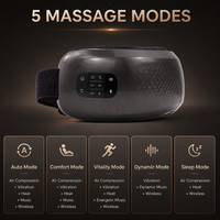 Masseur oculaire intelligent en gros avec musique Bluetooth et thérapie chauffante pour un meilleur sommeil, lunettes pliables sans fil pour le soin des yeux et appareil de massage