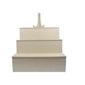 Giapponese Funeral Buddista Sacrificio Cerimonia Compensato 3 fase di Altare di Mensola di Legno - Product Image 3