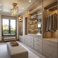 Armoire Walk-In Moderne de Luxe Personnalisée avec Cadre en Aluminium Porte en Verre Meuble de Chambre à Coucher