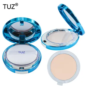 wholesale 2024 Hot sale Private label TUZ double deck face powder Natural luster pressed powder