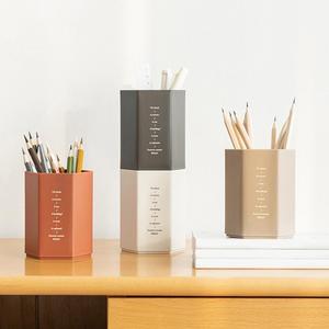 Porte-stylo Hexagonal en aluminium, boîte d'organisation de bureau, porte-crayon, <span class=keywords><strong>organisateur</strong></span> de rangement de <span class=keywords><strong>papeterie</strong></span> - Product Image 3