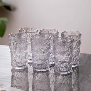 แก้วแกะสลักลายธารน้ำแข็ง ขนาด 10 ออนซ์ แก้วใสสำหรับน้ำ ไวน์ กาแฟ ชา ชุดของขวัญสำหรับงานเลี้ยง - Product Image 1