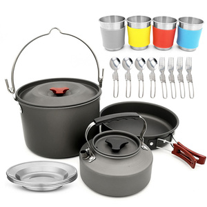 Baiyuheng Set da cucina per utensili da cucina fornello in titanio Set di pentole e pentole pentole da campeggio all'aperto - Product Image 6