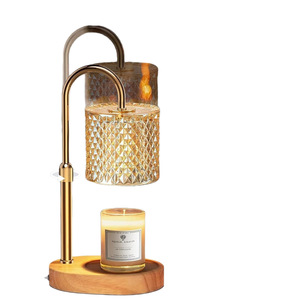 Chauffe-bougie électrique en <span class=keywords><strong>bois</strong></span>, brûleur d'arômes, lampe <span class=keywords><strong>à</strong></span> cire fondante pour aromathérapie, luminosité réglable, 1 <span class=keywords><strong>mèche</strong></span>, multi-prises, salon, chambre <span class=keywords><strong>à</strong></span> coucher - Product Image 1