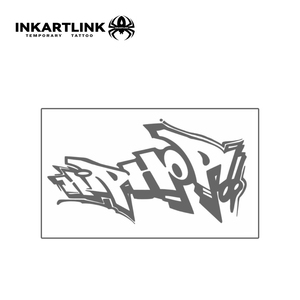 Tatouage semi-permanent tendance HIPHOP, lettrage graffiti, art de rue, imperméable, jus de fruits naturel, longue durée 2 semaines, vente en gros - Product Image 3