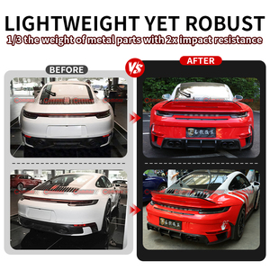 Alerón Trasero de Fibra de Carbono Seca de Alta Calidad, Estilo Rt900 BraBs, para Porsche 911 992 - Product Image 3