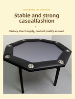 Tables de poker octogonales pliantes pour usage domestique, spécialisées Texas Hold'em, en gros, pour l'approvisionnement transfrontalier en Asie du Sud-Est et au Moyen-Orient