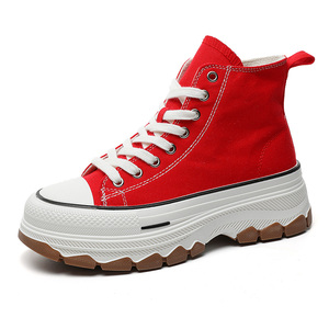 2026 Autumn New Classic Sports Loafers Breathable High Collar <b>Canvas</b> Shoes with Thick Sole Height Increasing Versatile Design - Product Image 4