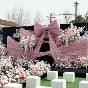 Tenda Decorativa in Seta Elasticizzata Rosa per Sfondo Matrimonio, Drappeggio da Soffitto per Feste di Compleanno, Eventi e Cerimonie - Product Image 4