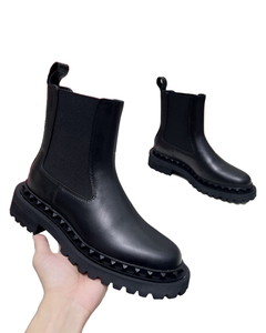 Botas Planas de Diseñador de Invierno de Cuero de Lujo de Marca Famosa para Mujer, Nuevo Diseño Clásico de Alta Calidad a Buen Precio, Botas de Tobillo de Piel de Becerro - Product Image 2