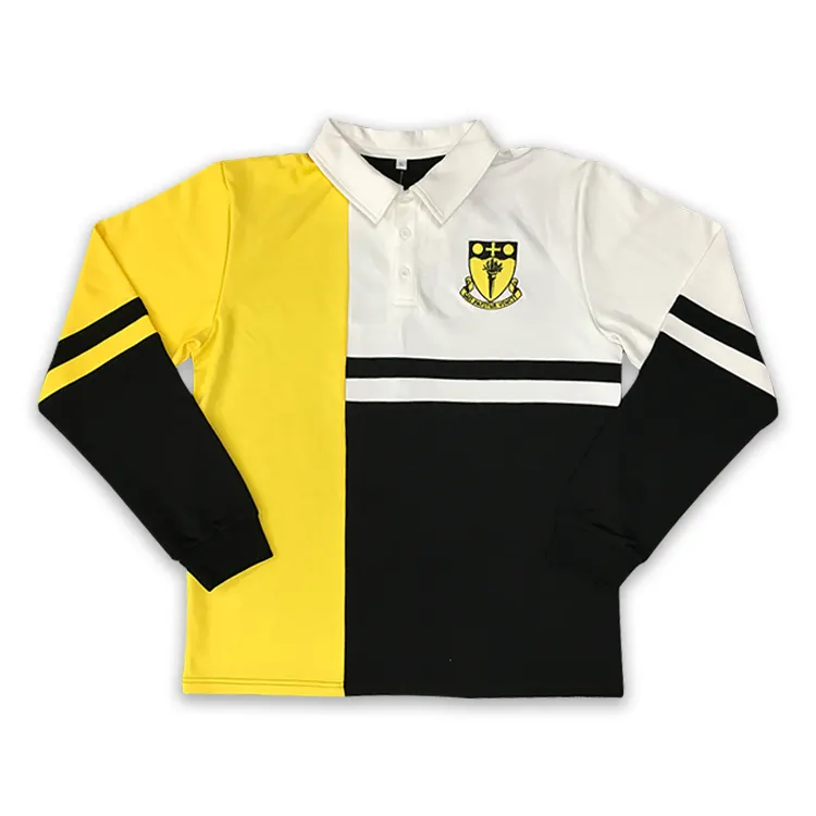 Großhandel Custom Polo Hochwertige Stickerei Logo Sport Langarm Cricket Polo T-Shirts