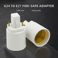 Adaptateur de douille de lampe PBT anti-feu G24D vers E27, compatible avec les ampoules de sécurité, best-seller