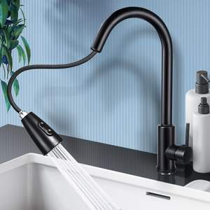 Grifos de Cocina Económicos de Acero Inoxidable 201 Grifo de Agua Moderno con Rociador Extraíble Mezclador para Fregadero de Cocina - Product Image 5