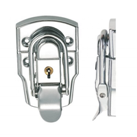 LI CHUAN Grande fermeture éclair verrouillable chromée avec clé et loquet pour accessoires de quincaillerie de flight case