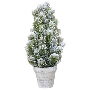 Arbre <span class=keywords><strong>de</strong></span> Noël miniature en cèdre nordique recommandé, base en pot, ornements coréens <span class=keywords><strong>de</strong></span> 45 cm, flocage neige, mini arbre <span class=keywords><strong>de</strong></span> Noël chinois - Product Image 5
