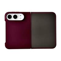Étui en silicone liquide antichoc pour iPhone Duo, protection d'écran en verre trempé, coque magnétique pour iPhone 18 Fold, bordeaux