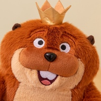 Boneka Marmot Mahkota Kawaii, Boneka Groundhog Lembut, Teman Anak, Dekorasi Rumah, Hadiah