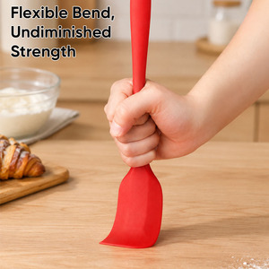 Food-Grade <b>Silicone</b> Spatula Set with Heat-Resistant Flexible <b>Baking</b> Scraper with Hanging Hole Multi-Color for Commercial Kitchen - Product Image 4