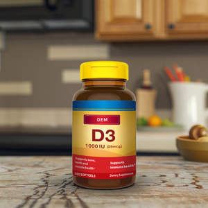 Capsule di Vitamina <span class=keywords><strong>D3</strong></span> e <span class=keywords><strong>K2</strong></span> MK7 (99%) Genegrow OEM - Integratori Nutrizionali per la Salute di Ossa e Sangue - Product Image 1