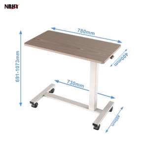 Mobile Height Adjustable Pneumatic Two Platform <b>Standing</b> <b>Desk</b> with Wheels Rolling Sit Stand Workstation - Product Image 5
