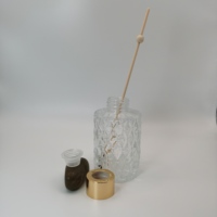 Bouteille d'huile essentielle en verre recyclable de 120 ml, forme cylindrique, bouchon à vis, logo personnalisé estampé à chaud, diffuseur de parfum
