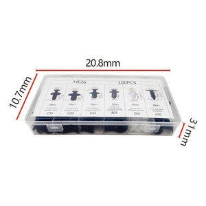 Ensemble de 100 attaches pour voiture Sicheng, 6 types, clips universels en nylon pour pare-chocs - Product Image 3