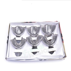 Juego de 6 Bandejas de Impresión Dental de Acero Inoxidable de Alta Calidad para Implantes Dentales de Composite - Product Image 1