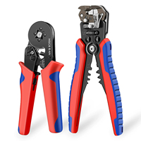 SJ-D2 Pince à dénuder, à sertir et à couper 3-en-1, AWG10-24 (0,2-6,0 mm²), avec butée de longueur réglable, mâchoires dentelées pour fils multiconducteurs
