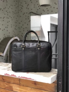 Maletín de Cuero Encerado Clásico Moderno con Logotipo Personalizado, para Oficina, Portátil, para Hombre, Venta al Por Mayor en Europa, Londres - Product Image 1