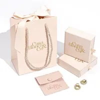 Angepasst luxus schmuck papier tasche mit schiebe verpackung box
