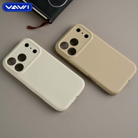 Coque de téléphone en silicone liquide avec objectif caméra VAWI S069, vente en gros pour iPhone 12 13 14 15 16 17 Pro Max, coque de téléphone antichoc pour iPhone