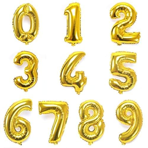 Ballons en aluminium numérique écologiques or et argent de 16/32/40 pouces, chiffres 0-9, pour anniversaires, Saint-Valentin, remise de diplômes - Product Image 1