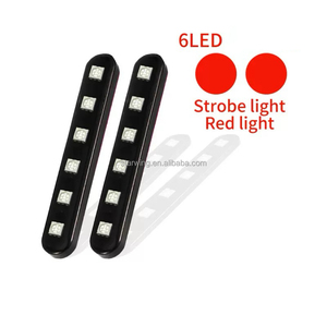 STAR WING-Feux stroboscopiques et de plaques d'immatriculation d'urgence à 6 LED pour gril de <span class=keywords><strong>moto</strong></span>: idéal pour les mises à niveau de vélo personnalisées - Product Image 3