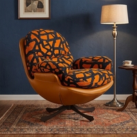 Fauteuil de salon individuel en cuir de luxe au design italien, mobilier de maison moderne en acier inoxydable pour chambre, salle à manger, détente