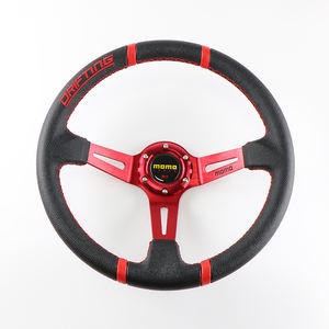 <span class=keywords><strong>MOMO</strong></span> 14นิ้ว350มม., พวงมาลัยหนังเทียมสีแดงรถสปอร์ตรถแข่งสำหรับโตโยต้าฮอนด้าปุ่มแตรอเนกประสงค์ - Product Image 1