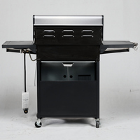 Barbecue portable à 6 brûleurs GPL réglables, pliable, pour table extérieure, chariot de transport, montage facile, acier moderne thermolaqué