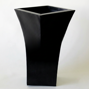 Jarrón cuadrado cónico negro mate para decoración minimalista moderna, jarrón cuadrado alto negro para mesa, jarrón rectangular para flores, centro de mesa - Product Image 1