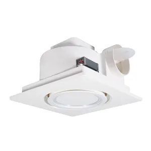 5 Inch Maatwerk Stille Plafond Aan De Muur Gemonteerde Draagbare Keuken Badkamer Luchtafzuigventilator Met Led Licht Afzuigventilator