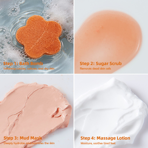 Offre Spéciale Été : Kit de Pédicure Deluxe Personnalisable avec Logo, Soin des Pieds 4 Étapes et Bombe de Bain Effervescente Flottante - Product Image 2