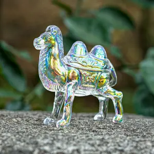 Crystal Camel Figurines Glass Animal Desktop Decos Gifts For Girl Boy Children