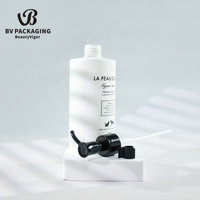 Emballage de shampooing solide cosmétique blanc mat au toucher doux de luxe 150 ml 200 ml 300 ml, flacon pompe en plastique HDPE pour lotion