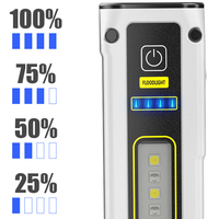 Linterna Helius Nueva Multifuncional LED de Alta Potencia, Recargable Tipo-C, Mini Linterna de Emergencia para Exteriores