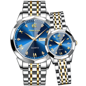 <span class=keywords><strong>Montre</strong></span> de couple tendance, <span class=keywords><strong>montre</strong></span> de luxe en acier inoxydable, étanche, lumineuse, cadeau pour la Saint-Valentin, <span class=keywords><strong>montre</strong></span>-<span class=keywords><strong>bracelet</strong></span> à quartz pour amoureux - Product Image 1