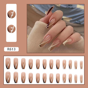 Faux <span class=keywords><strong>ongles</strong></span> Aurora sirène en gros, <span class=keywords><strong>ongles</strong></span> artificiels irisés forme cercueil, dégradé caméléon, French manucure pour salon - Product Image 2
