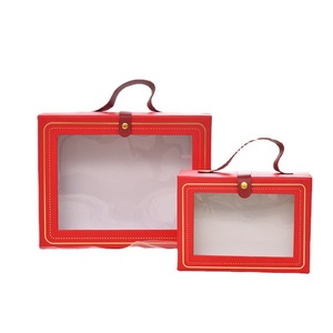 Caja de regalo de laminación brillante de cartón ecológica de lujo con asa <span class=keywords><strong>para</strong></span> <span class=keywords><strong>cumpleaños</strong></span> y embalaje de ramo de flores del Día de la madre - Product Image 2